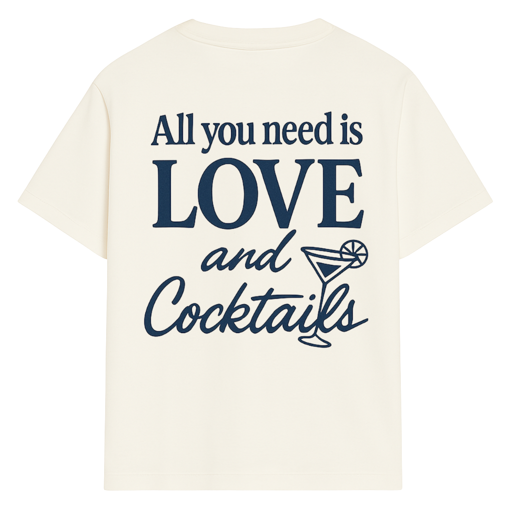 LOVE & COCKTAILS - OVERSIZED SHIRT